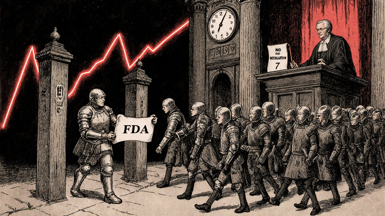 Berberine knights blocking metformin soldiers in intestinal courtroom scene